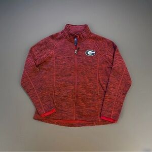 Georgia Bulldogs Women's Large Full Zip Carl Banks Jacket Fleece Interior UGA